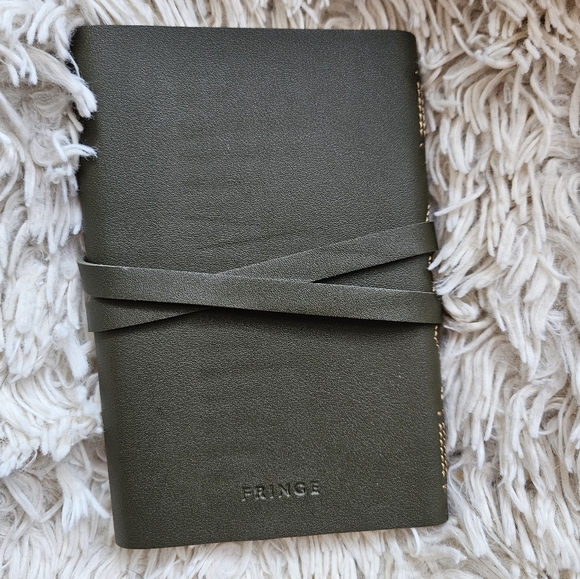 Fringe Studio Notebook 240 Dotted Pages Olive 6.5x4.5" Vegan Leather - Picture 2 of 9